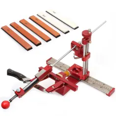 Professional Knife Sharpening Frame High Precision Whetstone Grinder Aluminum Alloy Anodized Fixed Angle Sharpener Kit with Adjustable Rail System