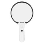Handheld 135mm Large Lens Magnifying Glass with 10x 20x 45x Magnification LED and UV Light for Reading and Antique Appraisal