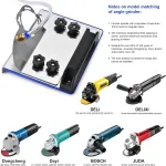 45 Degree Grinder Jig Tile Chamfering Tool Angle Grinder Stand Stainless Steel ABS Construction Secure Clamping System Suitable for Ceramic Stone Cutting Professional Precision