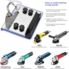 45 Degree Grinder Jig Tile Chamfering Tool Angle Grinder Stand Stainless Steel ABS Construction Secure Clamping System Suitable for Ceramic Stone Cutting Professional Precision