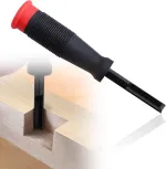 90° Right Angle Corner Chisel Mortise Chisel High Carbon Steel Blade Plastic Handle 2.76 Inch Depth for Door Installation Wood Carving Framing Woodworking Tools