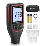KAIWEETS KOTC02 Paint Thickness Gauge Magnetic Non Magnetic Metal Tester 0-2999µm High Accuracy Backlit Display Calibration Data Storage Automotive Industrial