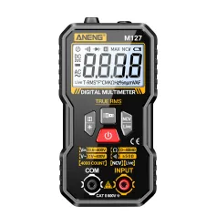 ANENG M127 Digital Multimeter True RMS 4000 Counts Automatic Identification High-Definition Backlight LCD Compact Portable Multimeter AC DC Voltage Resistance Measurement
