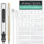 Rechargeable Cordless Mini Engraver Pen DIY Engraving Tool Kit For Metal Glass Ceramic Plastic Wood Jewelry Stencils