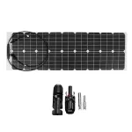 50W 18V Solar Power Panel Monocrystalline Silicon Semi-flexible Home Electricity