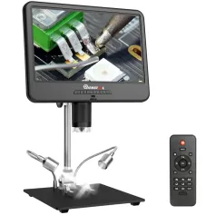 AD210 10\ Digital Microscope 5X-260X Magnification Adjustable LCD for PCB/SMD 1080P Soldering Microscopio