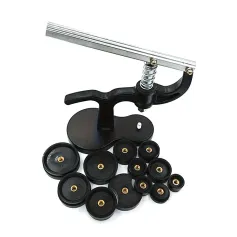 Ammattimainen kellokorjaustyökalusarja 12 kappaleen kellokotelopuristin 18 mm:stä 50 mm:iin seosmateriaalia kvartsimekaaniseen kellon huoltoon vaaditaan