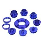 10PCS Router Template Guide Bushing Set Aluminum Alloy 8 Guide Bushings 2 Lock Nuts Woodworking with Router Jigs and Templates