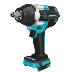 Drillpro Electric Impact Wrench แรงบิดສູງ 1800N. M 1/2 Inch Drive 7200 RPM Variable Speed with Forward Reverse Gears Compatible with 18V Battery Power Tool for DIY Projects and Professionals