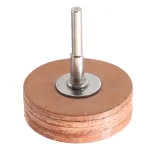 Leather Polishing Wheel 60 mm Diameter 5 mm Shank Jade Gemstone Agate Polishing and Waxing Yellow Cowhide Leather