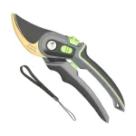 Industrial Pruning Shears 205mm SK5 Steel Blade 50mm Length Two-level Opening Ergonomic Non-slip Handles Labor-saving Spring Precision Cutting