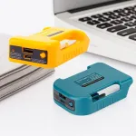 18V Battery Power Adapter with USB Type-C Compatible with Makita DEWALT Chargers for Mobile Devices and Travel Use