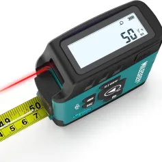 MiLESEEY DT20 Laser Tape Measure Digital Tape 40m/130FT Laser Distance Meter Waterproof High Accuracy Rechargeable Dual Mode Area Volume Measuring Pythagorean Mode Portable Lightweight