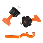 151pcs Tile Flat System Washers for Wall Flat Wedge Washers and Brackets Reusable Easy to Use DIY Tile Installation Leveling Tool PP Material
