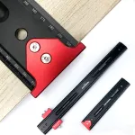300/600/900mm Aluminum Alloy Marking Ruler Woodworking Scriber Square Multi-function Measuring Ruler