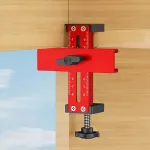 Adjustable Woodworking Cabinet Door Installation Jig Aluminum Alloy Quick Positioning 2-in-1 Device 0-75mm Thickness 15-70mm Rebound Drilling Tool