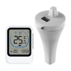 MK8007A Wireless Digital Pool Thermometer Floating Sensor LCD Display Indoor Outdoor Water Temperature Monitor Aquarium Bath Tub Spa