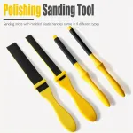 4PCS Sanding Sticks Set with Molded Plastic Handles for Wood Metal Plastic Auto Body Models Polishing Calcite Grit Manual Buffing Tools