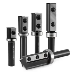 Flush Trim Router Bits 8mm 12mm 1/2\ Insert Solid Carbide Flush Trim Bit with H 30mm or 50mm Replaceable Knifves for Wood