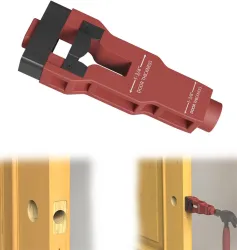 Door Latch Mortise Tool Door Lock Installation Kit Stainless Steel Blades Fits 1 Inch Edge Hole Compatible with 1-3/4 Inch or 1-3/8 Inch Thick Doors Easy Flush Mounting Accurate Woodworking Tool