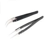 Ceramic Reverse Tweezers Non Conductive Anti-Static Heat Resistant Tweezers Big Curved/Straight Tweeze