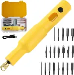 Electric Wood Chisel Carving Tool Electric Woodworking Carving Chisel Tools with 20 Blades Wood Sculpting, DIY Woodcraft, Professionalgrade Tool Precision Carving Sturdy Build Smooth Operation Wood Shaver Power Carver Carvers Hobbyists