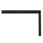 Stainless Steel Square Ruler 90 Degree Angle Black Coated Metric Imperial Scale Precision Measurement Tool for Woodworking Metalworking