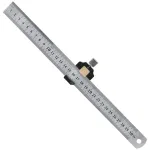 Combination Square Adjustable Steel Ruler Positioning Block 45 or 90 Degree Marking Gauge Line Scriber Fixed Position Measuring Tool