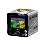 G-POWER 160W Nitride Charger GaN Fast Charger 8-Port PD3.1 QC USB-C USB-A Charging Station with 15W Wireless Charge Metal Body