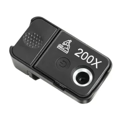 200x Mobile Phone Microscope with LED Light Macro Lens Manual Focus CPL Filter High Magnification Portable for Smartphone Camera