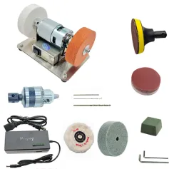 100W Mini Electric Belt Sander Belt Grinder Electric Knife Sharpener 7 Adjustable Speed for for Knife Making Woodworking Metal Cutter Edges