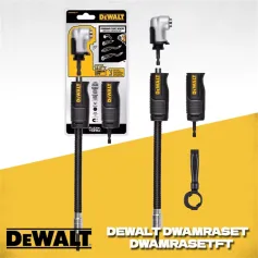 DWAMRASETFT-A9 for DEWALT Right Angle Drill Adaptor 4-in-1 Compact 1.5 in Head Height Impact Driver Compatible Metal Gearcase Rare Earth Magnet Quick Bit Ejection Power Tool Accessories