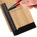 200mm Woodworking Marking Gauge and Aluminum Alloy T-Square Measurements Ruler Woodworking Measuring Tool