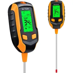 4in1/5in1/6in1 Digital Soil Tester LCD Backlight PH Moisture Temperature Sunlight Intensity Top Gardening Tool