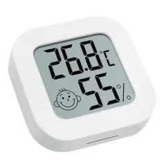 Indoor Digital LCD Thermometer Hygrometer Electronic Temperature Humidity Meter Sensor Gauge with Air Comfort Indicator for Home Office Bedroom Living Room Bathroom School