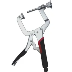 12 inch 2 in 1 Metal Face Clamp Pocket Hole Clamp Pliers Adjustable 90 Degree Right Angle Clamp Heavy Duty C Clamp