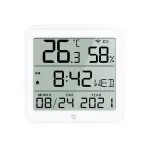 WiFi Connected LCD Display Temperature and Humidity Monitor with Multi-Function Clock and Alarm Features Supports Celsius and Fahrenheit Long Standby Time Ideal for Indoor Environment Monitoring