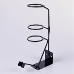 Adjustable Steel Spray Gun Stand Lightweight Black Paint Filter Rack Stable Base for Workshop Use