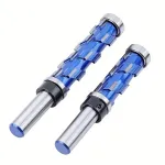 High-Grade Carbide Flush Trim Router Bit with 1/2\\ Round Shank Double Bearing Design for Woodworking Projects Ideal for Precision Trimming & Template Work