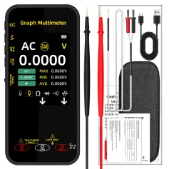 BSIDE S500 Smart Graphic Multimeter 3.2 بوصة شاشة TFT 1000 فولت تيار مستمر تيار متردد الجهد 10A الحالي عالي الدقة محمول اختبار أداة القياس الكهربائية