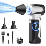 160,000RPM Peak Mini Turbo Fan Electric Dust Blower High Speed Brushless Motor 52m/s Wind 3 Speed Adjustable Handheld Violent Fan