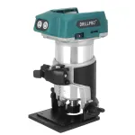 Drillpro 5 Speeds Brushless Electric Hand Trimmer Cordless Wood Router Woodworking Engraving Slotting for 18V Battery
