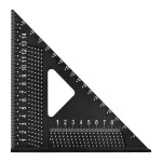 Aluminum Alloy 7 Inch Right Angle Ruler Metric Imperial Scale 90 Degree Angle Carpenter Square Woodworking Tool Accurate Measurement