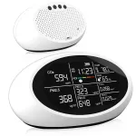 High Accuracy 10 in 1 PortableAir Quality Monitor CO2 TVOC HCHO PM2.5 PM1.0 PM10 AQI Alarm Temperature Humidity Display Dual Chip Air Quality Tester Indoor