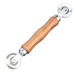 Wooden Handle Metal Wheel Rolling Tool 22cm Length 3.85cm Wheel Diameter Screen Door Double Window Installation Spline Roller Household Tool