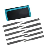 9/10 Pcs Tweezers Set Bag Stainless Steel Anti-Static Precision Tweezers for Electronic Mobile Phone Repair Tools Hand Tools