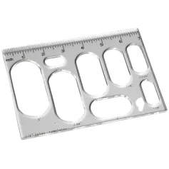Șablon de router acrilic 8-în-1 Instrument de tăiere în formă ovală de prelucrare a lemnului de 5 mm Set de șabloane imbricate Material transparent pentru proiecte de artizanat DIY
