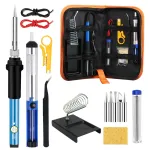 220V 60W 200℃-450 ℃ Plastic and Aluminum Alloy Adjustable Temperature Welding Iron Set