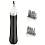 Mini Electric Sander Grinding Pen Reciprocating Polishing Machine with 8 Polishing Heads Adjustable Speed for Model Hobby Kits Black