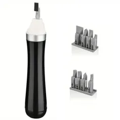 Mini Electric Sander Grinding Pen Reciprocating Polishing Machine with 8 Polishing Heads Adjustable Speed for Model Hobby Kits Black